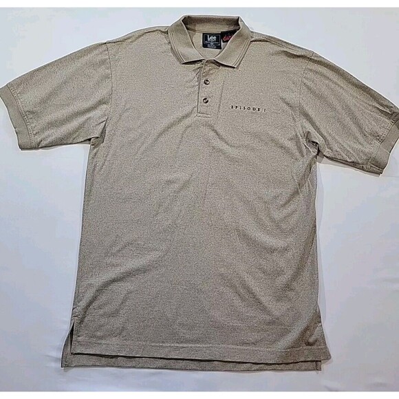 Vintage 90s Star Wars Episode 1 Polo Men's Large Phantom Menace Lee Sport - Picture 1 of 12